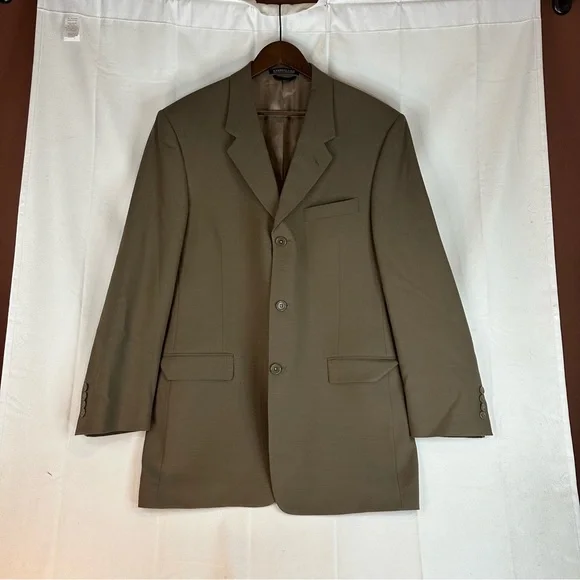 KENNETH COLE Men’s Size 40L Long Blazer Suit Jacket Coat Wool Lined